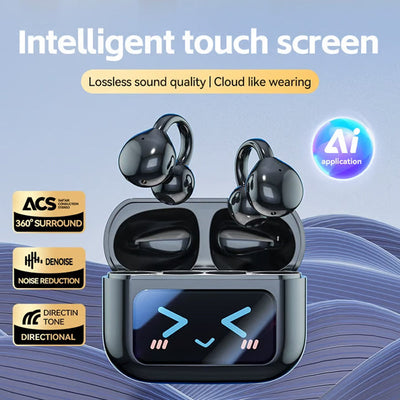 Bluetooth Clip On Earphones Wireless Music Earbuds For Active Lifestyle