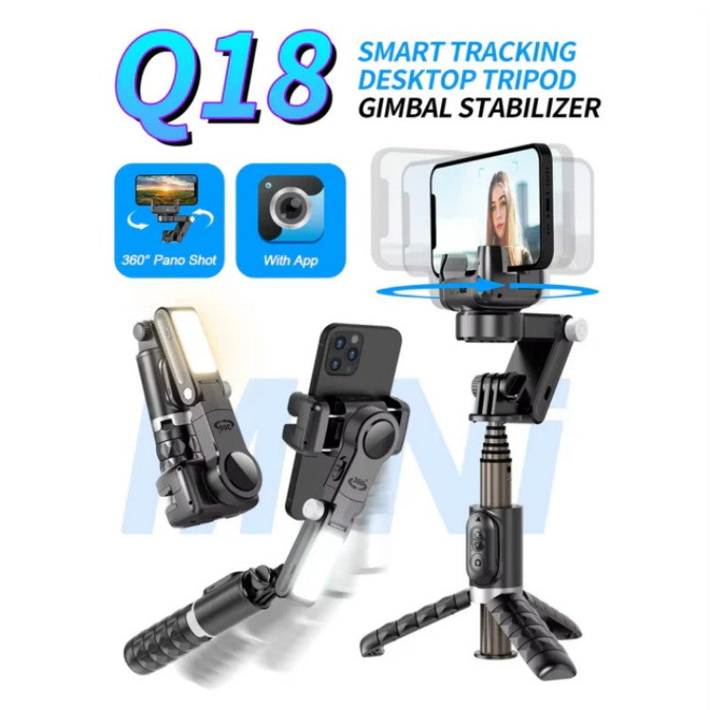 Smartphone Gimbal Stabilizer Foldable 3-Axis Rotating For Recording