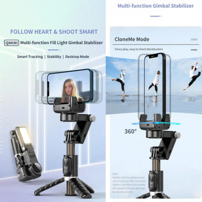 Smartphone Gimbal Stabilizer Foldable 3-Axis Rotating For Recording