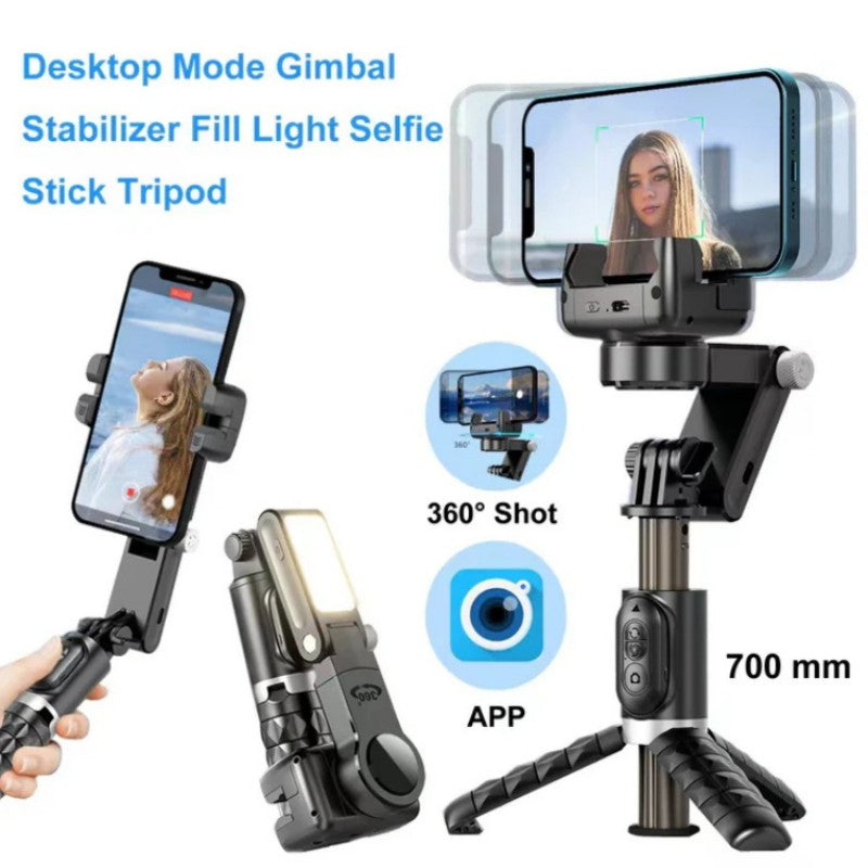 Smartphone Gimbal Stabilizer Foldable 3-Axis Rotating For Recording