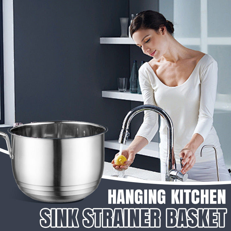 Multi-Functional Kitchen Sink Strainer Basket With Hanging Design