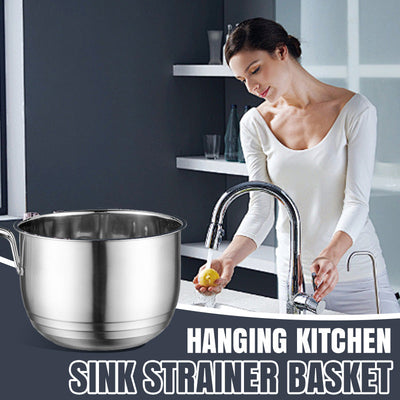 Multi-Functional Kitchen Sink Strainer Basket With Hanging Design