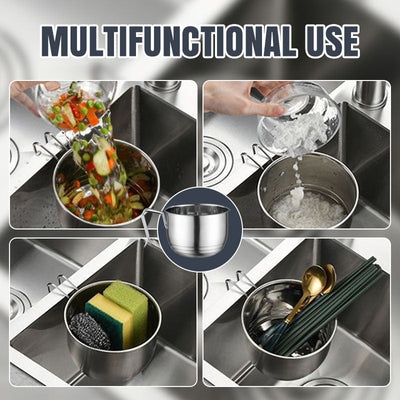 Multi-Functional Kitchen Sink Strainer Basket With Hanging Design