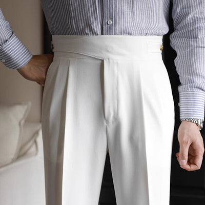 Men's High Waisted Blazer Pants Versatile Casual Stylish Trousers