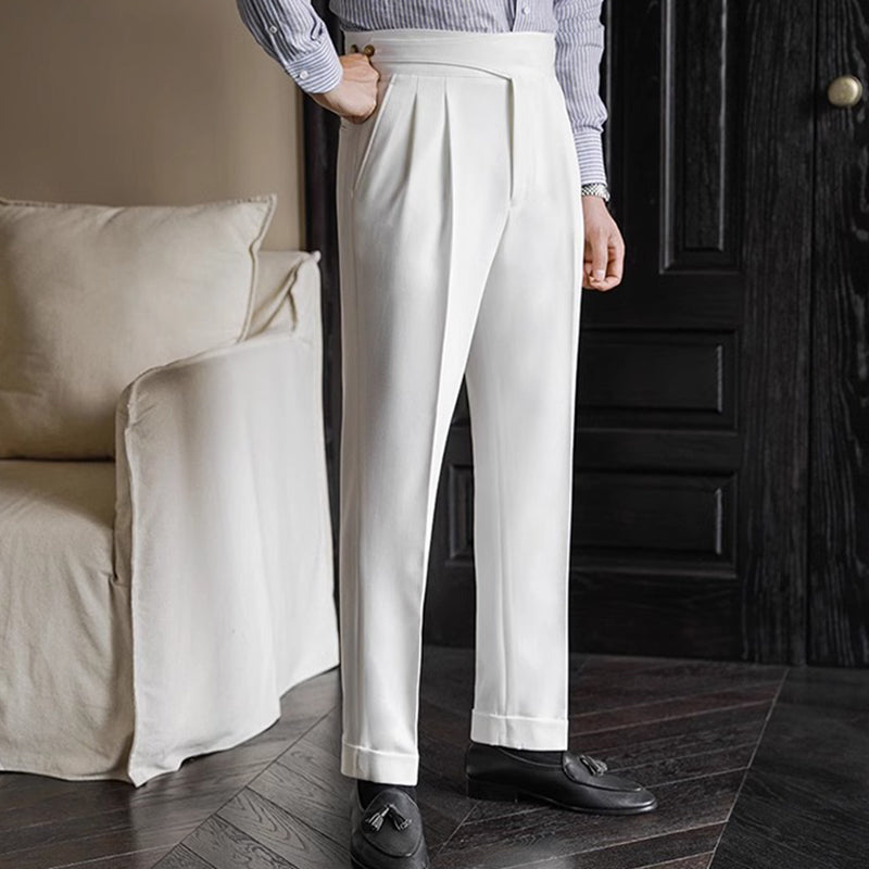 Men's High Waisted Blazer Pants Versatile Casual Stylish Trousers