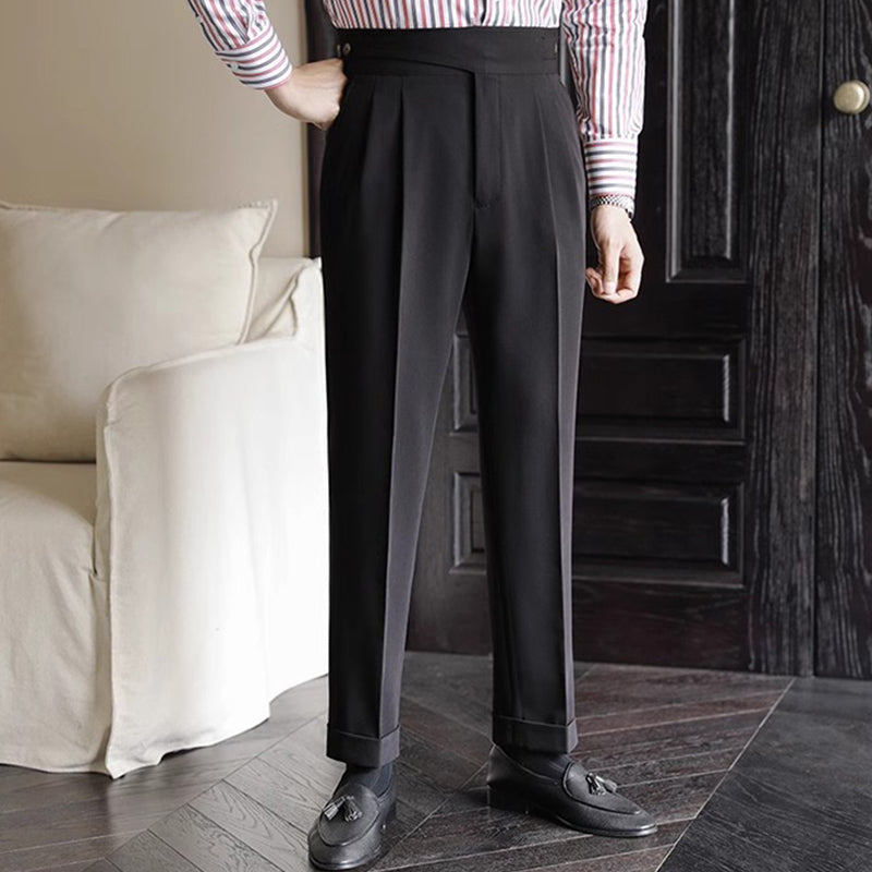 Men's High Waisted Blazer Pants Versatile Casual Stylish Trousers