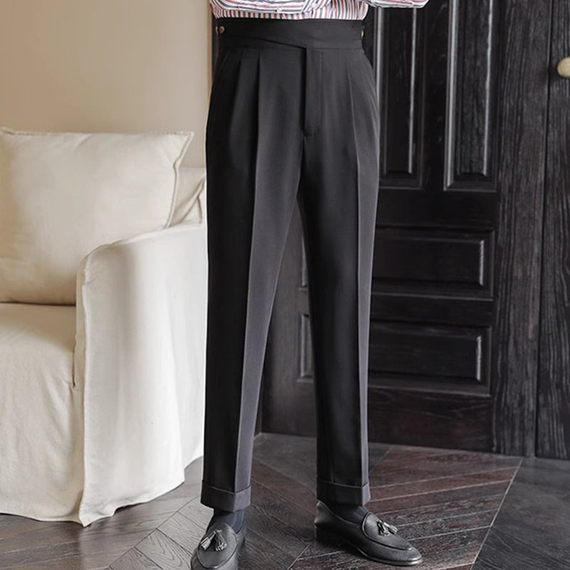 Men's High Waisted Blazer Pants Versatile Casual Stylish Trousers