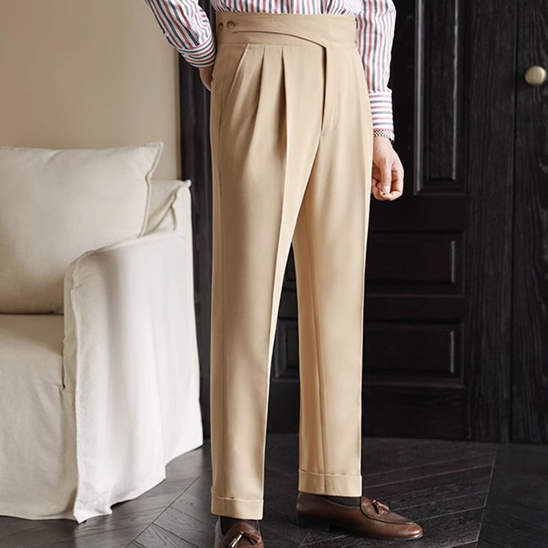 Men's High Waisted Blazer Pants Versatile Casual Stylish Trousers