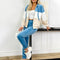 Women’s Colorblock Tracksuit Casual Comfortable Stylish Set
