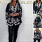 Floral Top V Neck Flared Sleeve Ruffle Hem Shirt