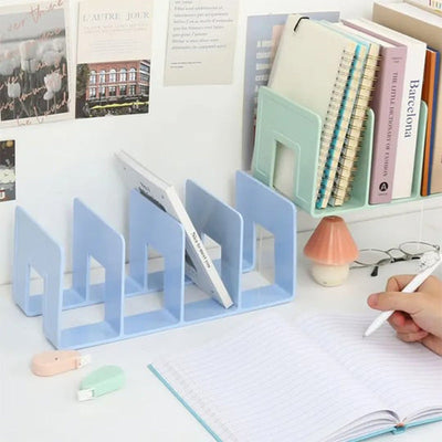 Desk Book Organizer With Four Spacious Compartments For Office