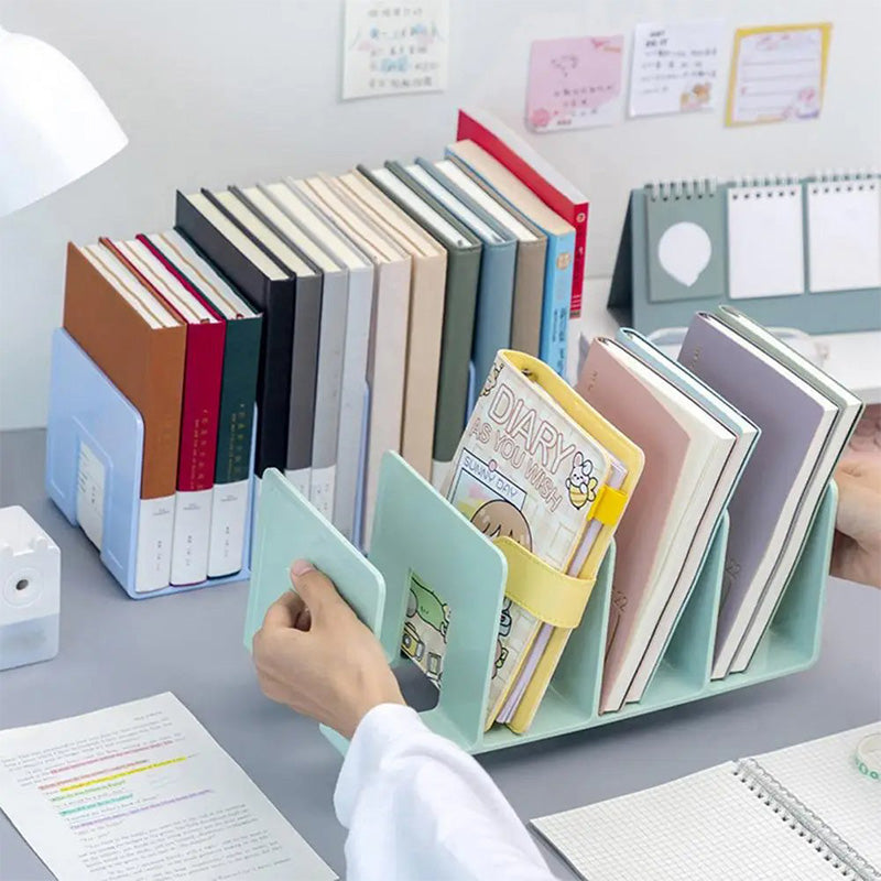 Desk Book Organizer With Four Spacious Compartments For Office
