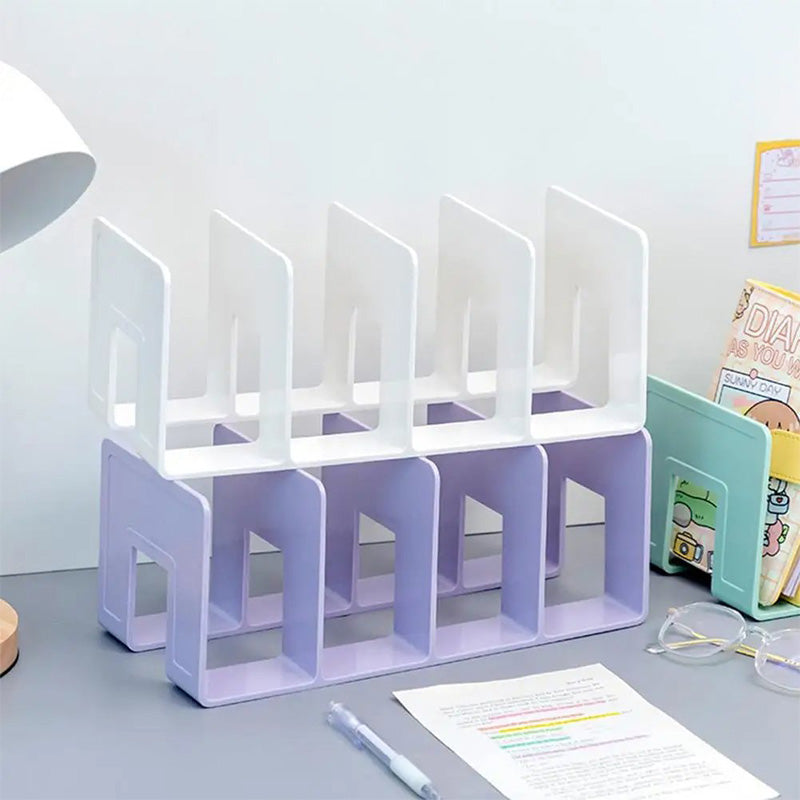 Desk Book Organizer With Four Spacious Compartments For Office
