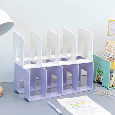 Desk Book Organizer With Four Spacious Compartments For Office