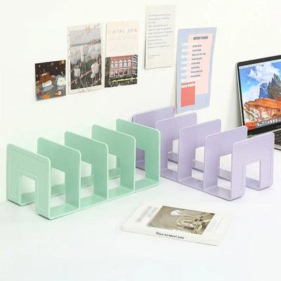 Desk Book Organizer With Four Spacious Compartments For Office