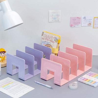 Desk Book Organizer With Four Spacious Compartments For Office