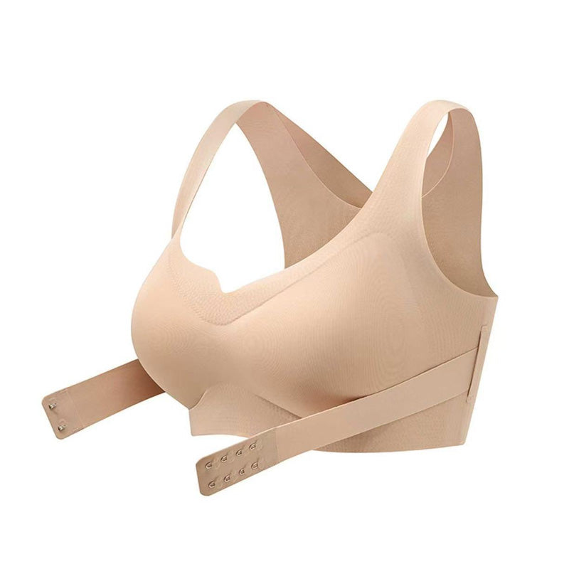 Women's Posture Bra Front Closure Seamless Back Support Bra