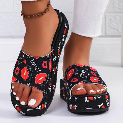 Platform Slippers Non Slip Sweat Absorbing Comfortable Soft Sole