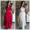 V-Neck Sleeveless Dress Elegant Cut-Out Detail Summer Style