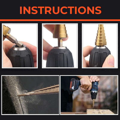 Titanium Coated Drill Bit Set 6 Pieces Durable Precision Tools