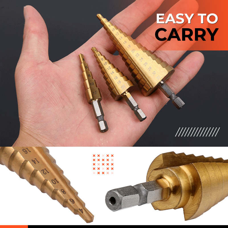 Titanium Coated Drill Bit Set 6 Pieces Durable Precision Tools