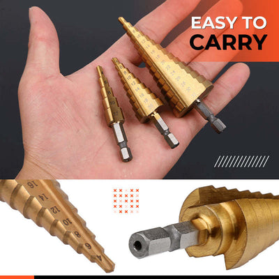 Titanium Coated Drill Bit Set 6 Pieces Durable Precision Tools