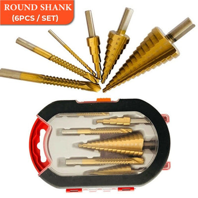 Titanium Coated Drill Bit Set 6 Pieces Durable Precision Tools