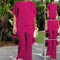 Irregular Stylish Wide Leg Pants Set For Women