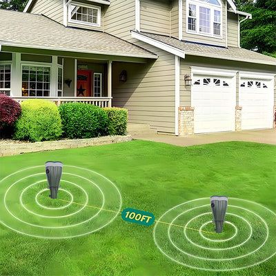 Solar Powered Mole Repellent Waterproof Outdoor Garden Pest Control