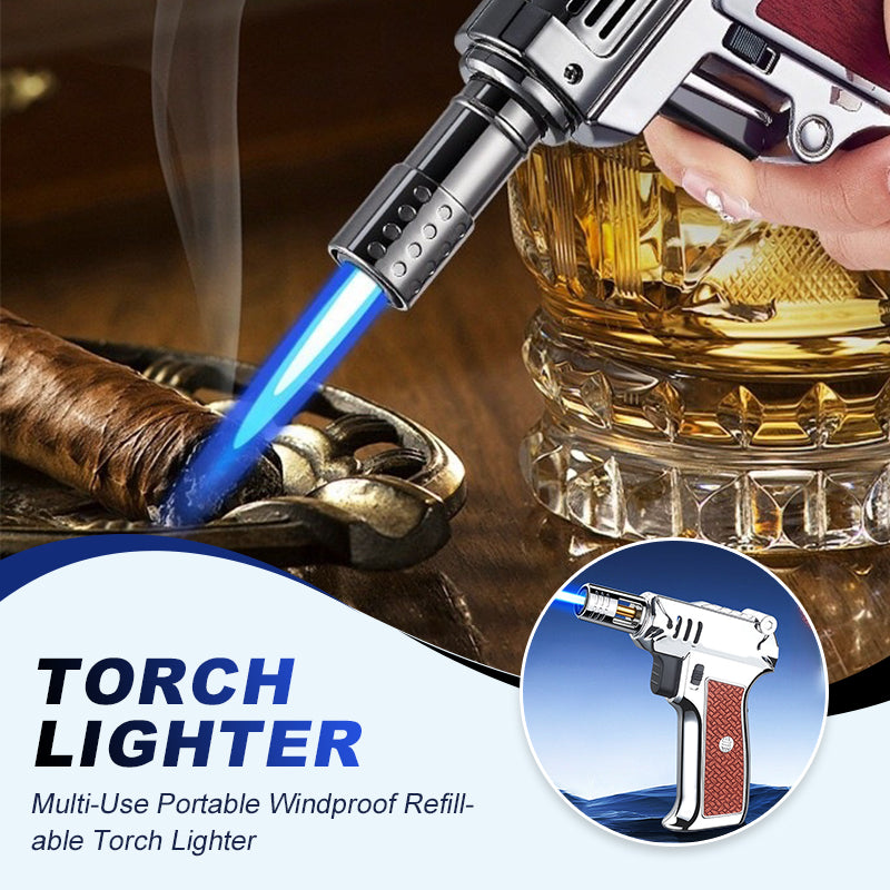 Portable Torch Lighter Windproof Refillable Multi Use Compact Design