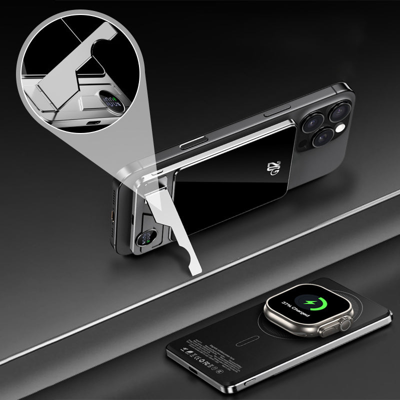 Dual Mode Magnetic Power Bank With Built-in Stand And Fast Charging