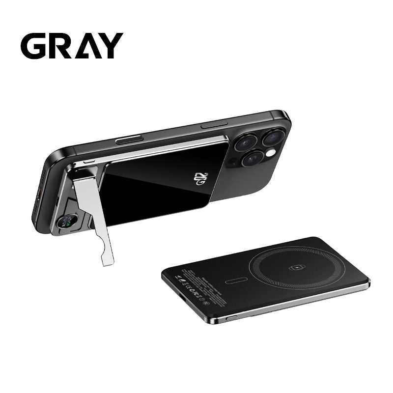Dual Mode Magnetic Power Bank With Built-in Stand And Fast Charging