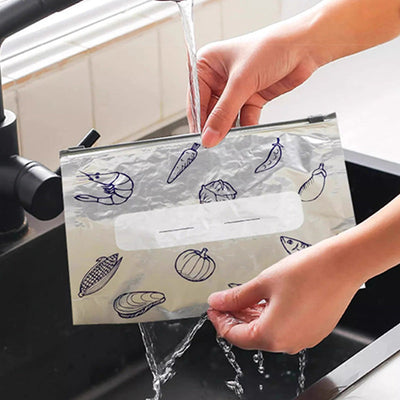Reusable Aluminum Foil Storage Bags Sealable Food Storage Pouches