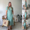 Women’s T-Shirt Midi Dress With Stylish Pockets Comfortable Fit
