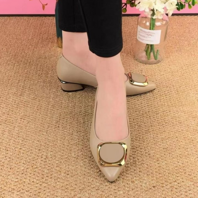 Women's Low Heel Pointed Toe Shoes Elegant Comfortable Design