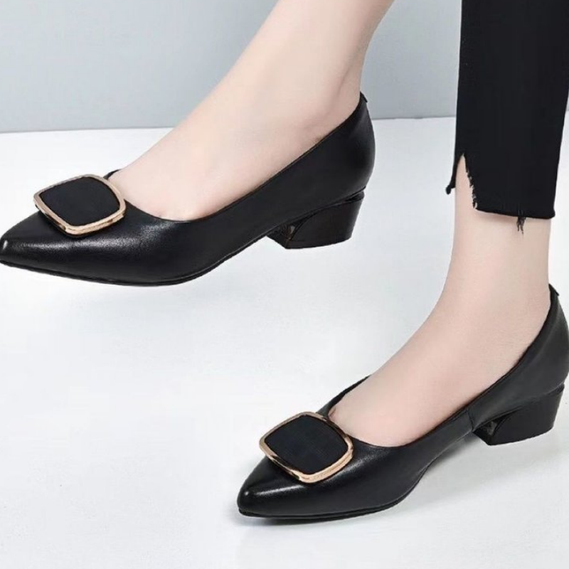 Women's Low Heel Pointed Toe Shoes Elegant Comfortable Design