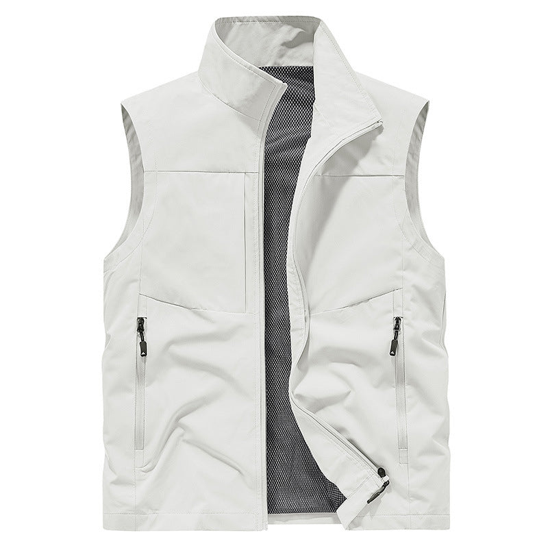 Men's Quick-Dry Vest With Pockets Comfortable Lightweight Sleeveless Top