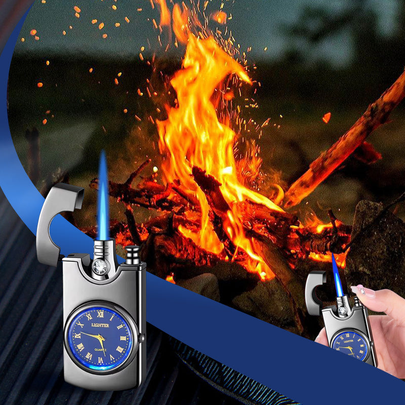 Dial Inflatable Windproof Metal Lighter Durable Portable Flame Starter