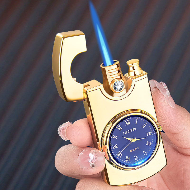 Dial Inflatable Windproof Metal Lighter Durable Portable Flame Starter