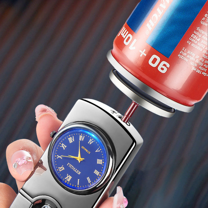 Dial Inflatable Windproof Metal Lighter Durable Portable Flame Starter
