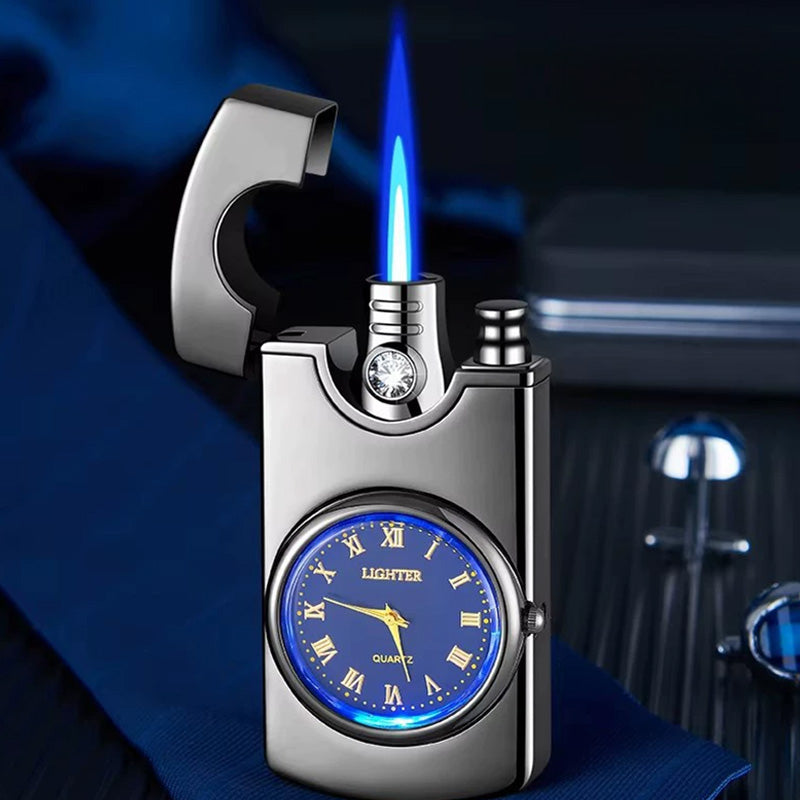 Dial Inflatable Windproof Metal Lighter Durable Portable Flame Starter