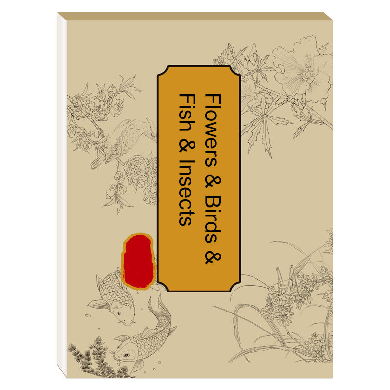 Chinese Painting Copying Album White Drawing Practice Book
