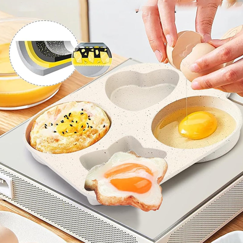 Multifunctional 4 Hole Omelette Pan For Easy Cooking