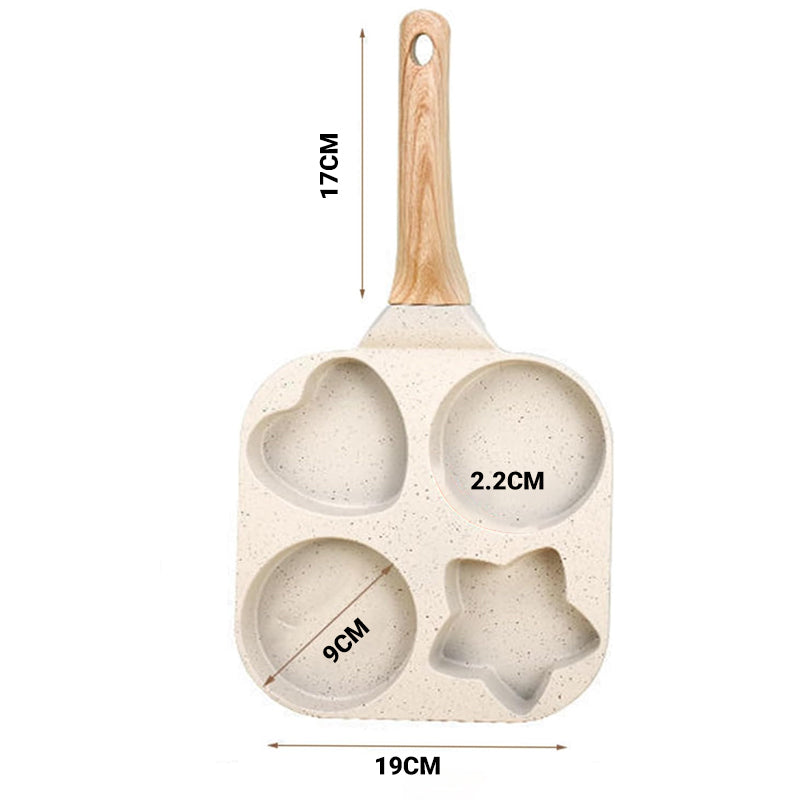 Multifunctional 4 Hole Omelette Pan For Easy Cooking