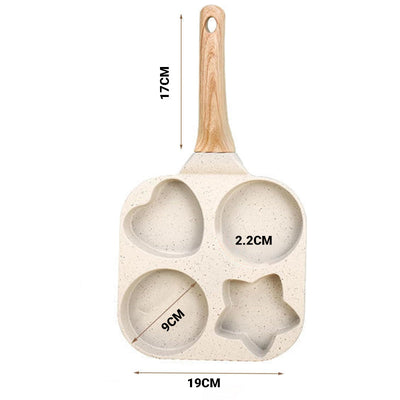 Multifunctional 4 Hole Omelette Pan For Easy Cooking