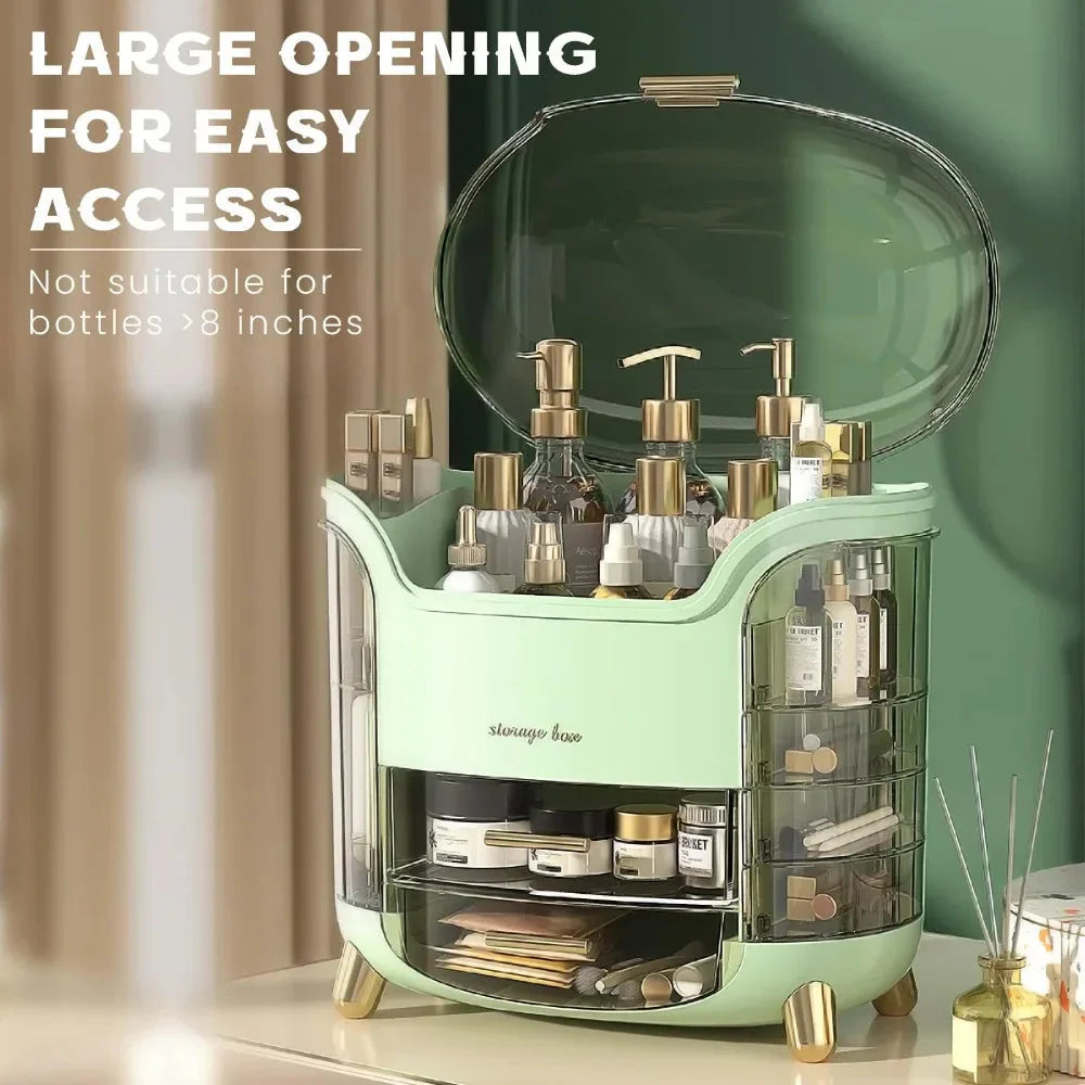 Light Luxury Dustproof Cosmetics Storage Box Organizer Elegant Design