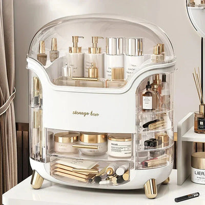 Light Luxury Dustproof Cosmetics Storage Box Organizer Elegant Design