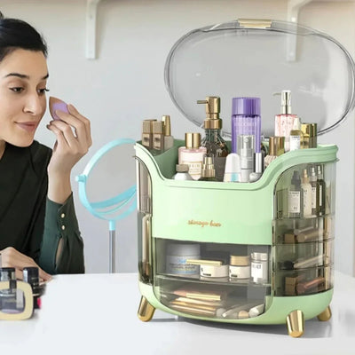 Light Luxury Dustproof Cosmetics Storage Box Organizer Elegant Design