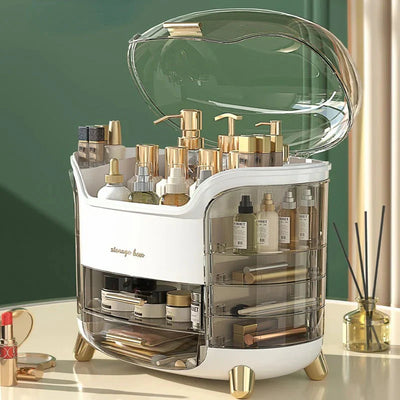 Light Luxury Dustproof Cosmetics Storage Box Organizer Elegant Design