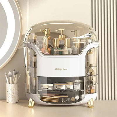 Light Luxury Dustproof Cosmetics Storage Box Organizer Elegant Design